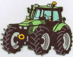 Applikation Motiv Traktor grün 6.7 x 8.4cm