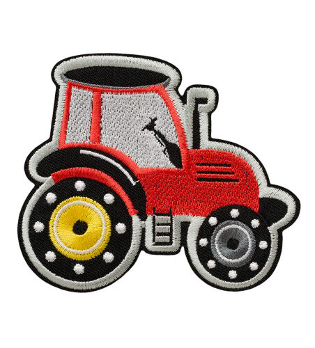 Applikation Motiv Traktor Rot 7.8 x 9cm