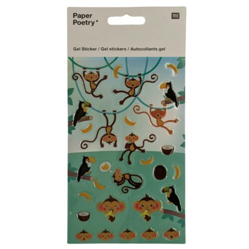 Rico Paper Poetry Gel-Sticker Affen