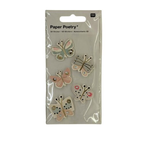 Rico Paper Poetry 3D-Sticker Schmetterling II